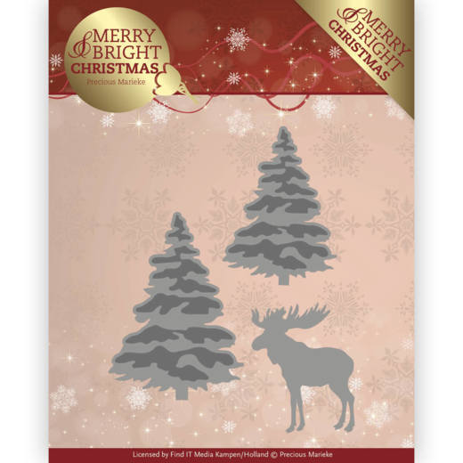 Stanzschablone - Precious Marieke - Merry and Bright Christmas - Winterwald 