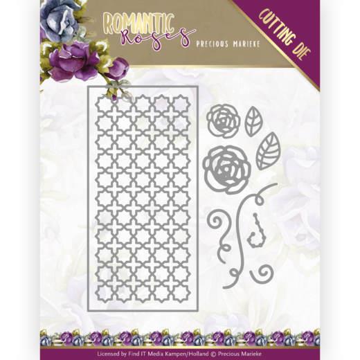 Stanzschablone - Precious Marieke - Romantic Roses - Rosen Gitter 