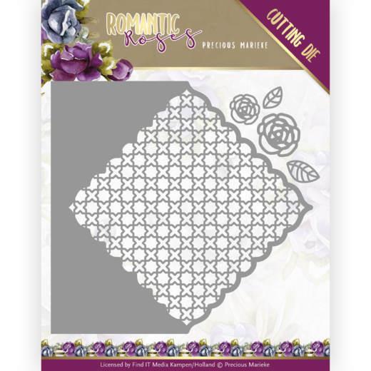 Stanzschablone - Precious Marieke - Romantic Roses - Rosen Gitter Quadrat 