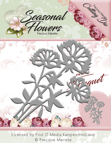Stanzschablone - Precious Marieke - Seasonal Flowers - Blumen Bouquet 