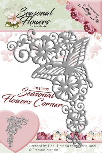 Stanzschablone - Precious Marieke - Seasonal Flowers - Schmetterlings Ecke 