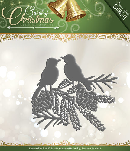 Stanzschablone - Precious Marieke - Spirit of Christmas - Spirited Vögel 