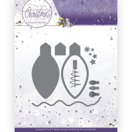 Stanzschablone - Precious Marieke - The Best Christmas Ever - Weihnachts Lichter 