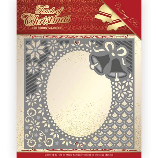 Stanzschablone - Precious Marieke - Touch of Christmas - Weihnachtsglocken Rahmen 