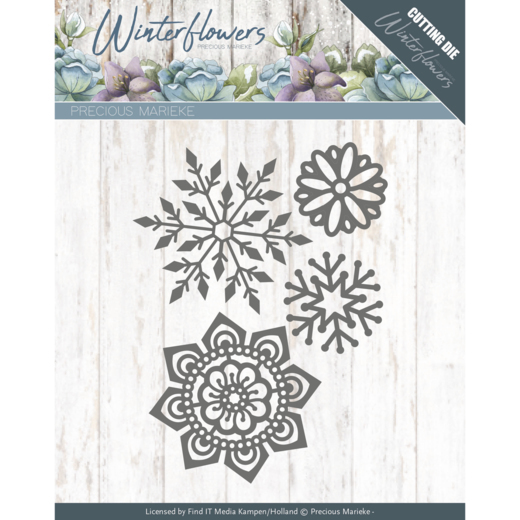 Stanzschablone - Precious Marieke - Winter Flowers - Eisblumen 