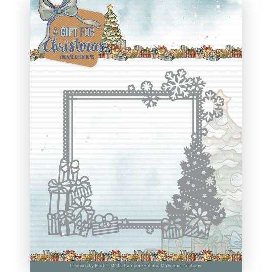 Stanzschablone - Yvonne Creations - A Gift for Christmas - Weihnachts Rahmen 