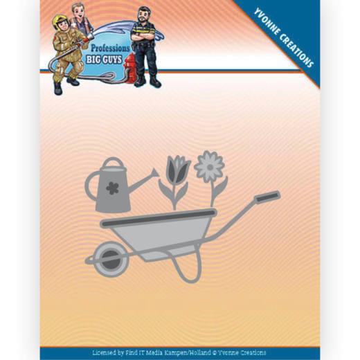 Stanzschablone - Yvonne Creations - Big Guys Professions - Schubkarre 