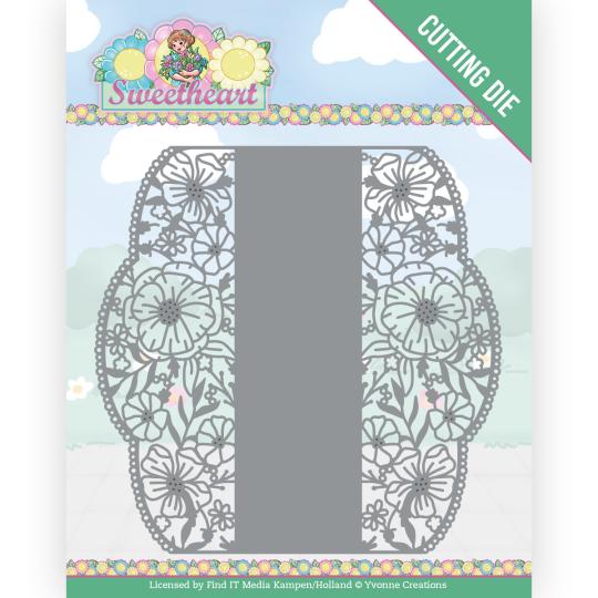 Stanzschablone - Yvonne Creations - Bubbly Girls Sweetheart - Blumen Rahmen 