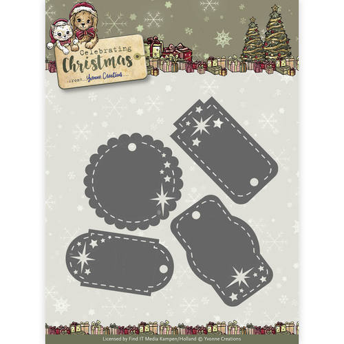 Stanzschablone - Yvonne Creations - Celebrating Christmas - Sternen Tags 