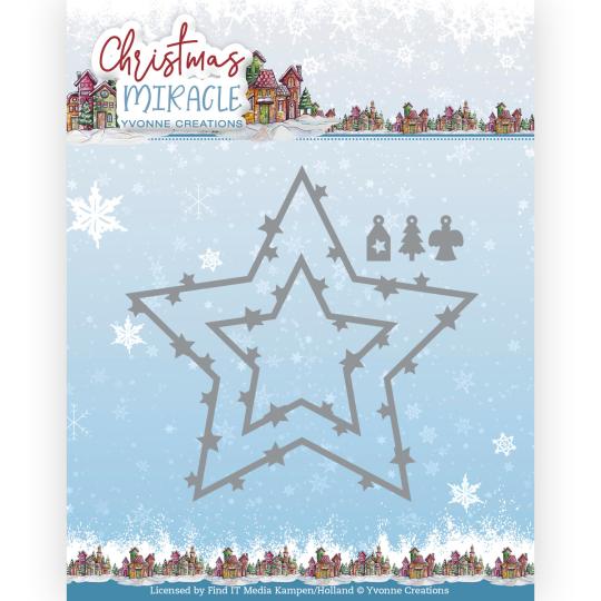 Stanzschablone - Yvonne Creations - Christmas Miracle - Stern Dekoration 