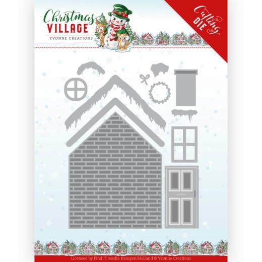Stanzschablone - Yvonne Creations - Christmas Village - Bau ein Haus 