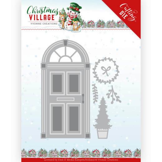 Stanzschablone - Yvonne Creations - Christmas Village - Weihnachts Tür 