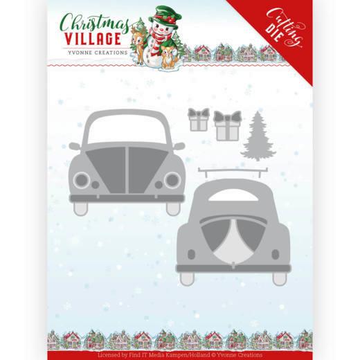 Stanzschablone - Yvonne Creations - Christmas Village - Weihnachtsauto 