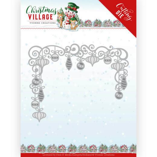 Stanzschablone - Yvonne Creations - Christmas Village - Weihnachtskugeln 