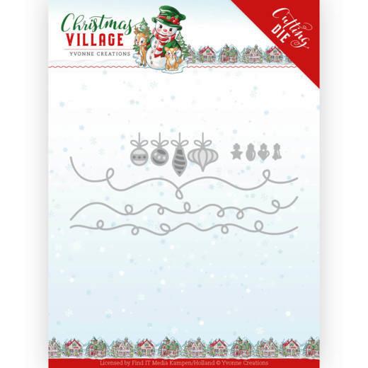 Stanzschablone - Yvonne Creations - Christmas Village - Weihnachtslichter 