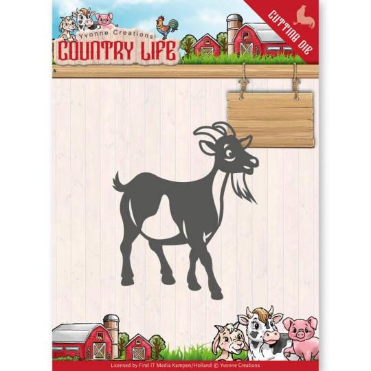 Stanzschablone - Yvonne Creations - Country Life - Ziege 