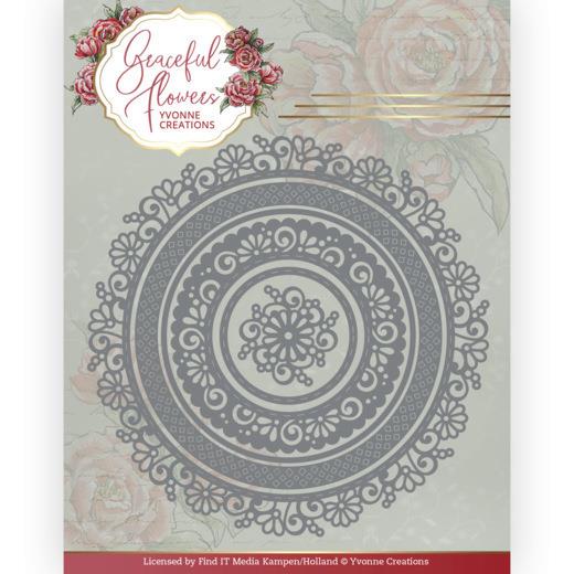 Stanzschablone - Yvonne Creations - Graceful Flowers - Graceful Kreis 
