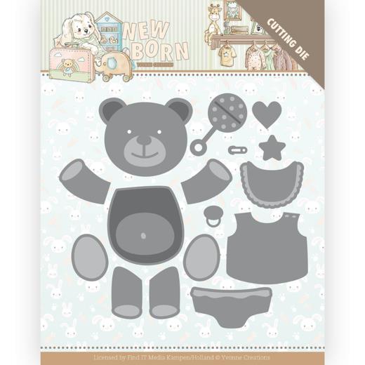 Stanzschablone - Yvonne Creations - Newborn Baby - Build Up Teddybär 