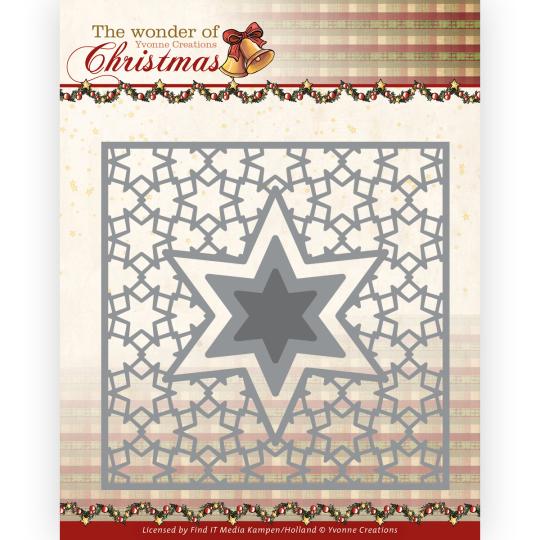 Stanzschablone - Yvonne Creations - The Wonder of Christmas - Sternenrahmen 