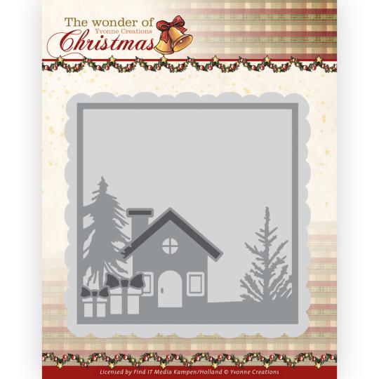 Stanzschablone - Yvonne Creations - The Wonder of Christmas - Weihnachts Rahmen 