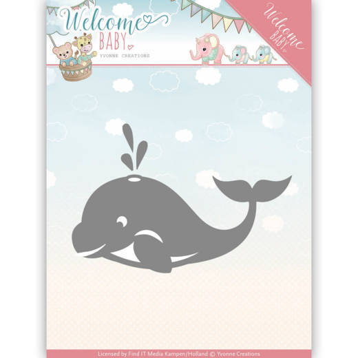 Stanzschablone - Yvonne Creations - Welcome Baby - Baby Orca 