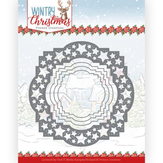 Stanzschablone - Yvonne Creations - Wintry Christmas - Sternen Rahmen 