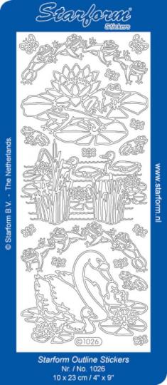 Stickerbogen Animals 4: Teich 100x230mm 