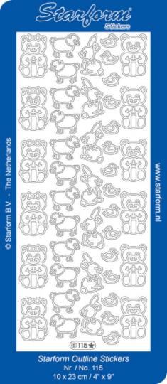 Stickerbogen Baby Dekorationen 1 100x230mm Rosa Rosa