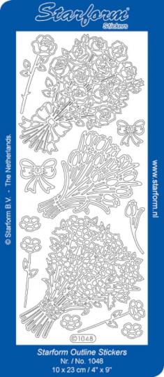Stickerbogen Blumen 9 100x230mm 