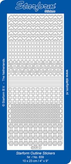Stickerbogen Bordüre 2 100x230mm 
