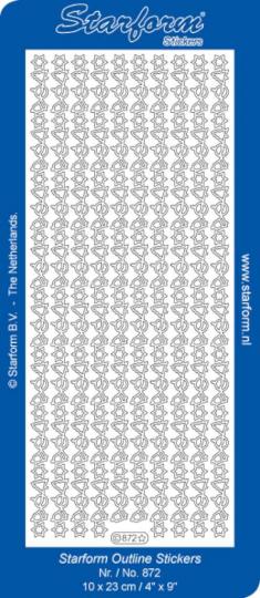 Stickerbogen Bordüre 56: Weihnachten 100x230mm 