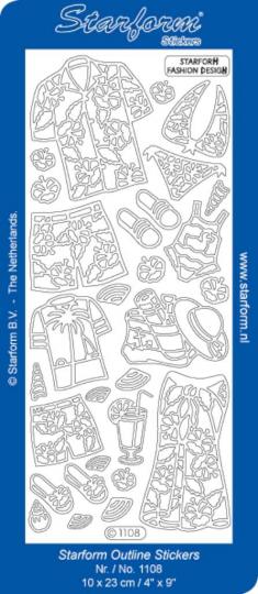 Stickerbogen Fashion: Sommerkleidung 100x230mm 