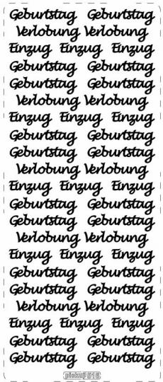 Stickerbogen Geburtstag, Verlobung 100 x 230mm 