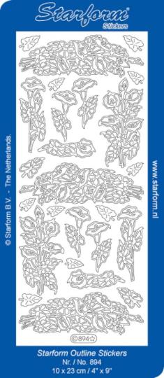 Stickerbogen Kondolenz arons 100x230mm Silber Silber