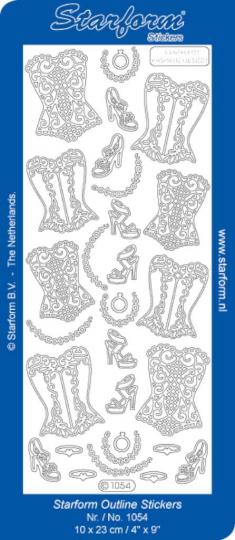 Stickerbogen Korsett 1 100x230mm 
