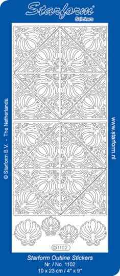 Stickerbogen Ornament 17 100x230mm 