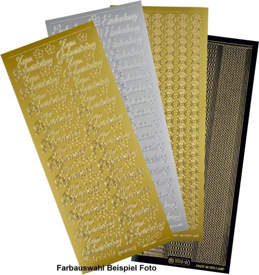 Stickerbogen Ornament 21 100 x 230mm Silber Silber