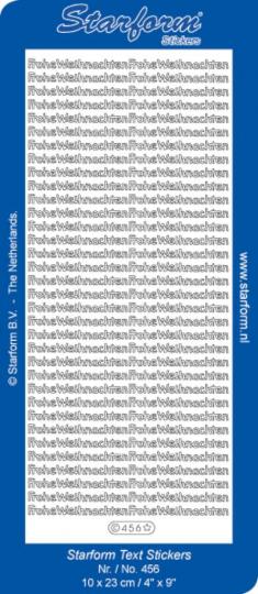 Stickerbogen Text DE Christmas: Frohe Weihnachten 4 100x230mm 