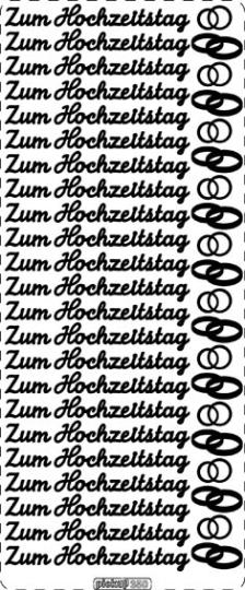 Stickerbogen Zum Hochzeitstag 100x230mm Gold Gold