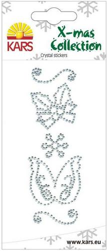 Strassstein Crystal stickers holly/angelwings Silber 