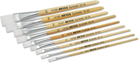 Synthetikpinsel, Serviettentechnik Pinsel flach, weiß Größe: 4 Größe: 4