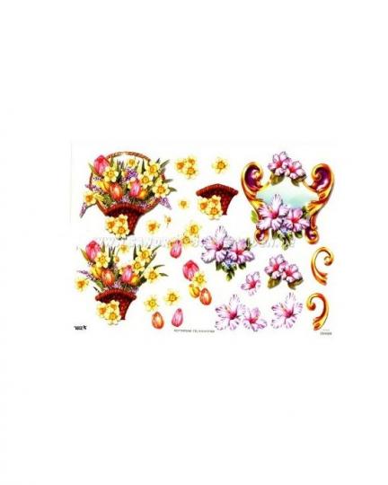 TBZ 3D Bogen geprägt - Blumen 