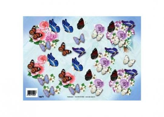 TBZ 3D Etappen geprägt Schmetterlinge 