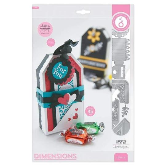 Tonic Studios Dimensions Stanzschablone 45tlg. - Luggage Tag Geschenkbox 