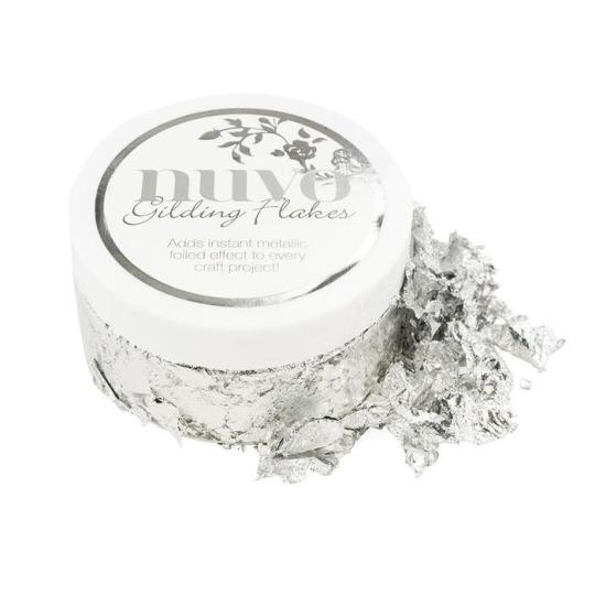 Tonic Studios Nuvo gilding flakes - Design-Metall Blattgold 200ml Silber Bullion Silber Bullion