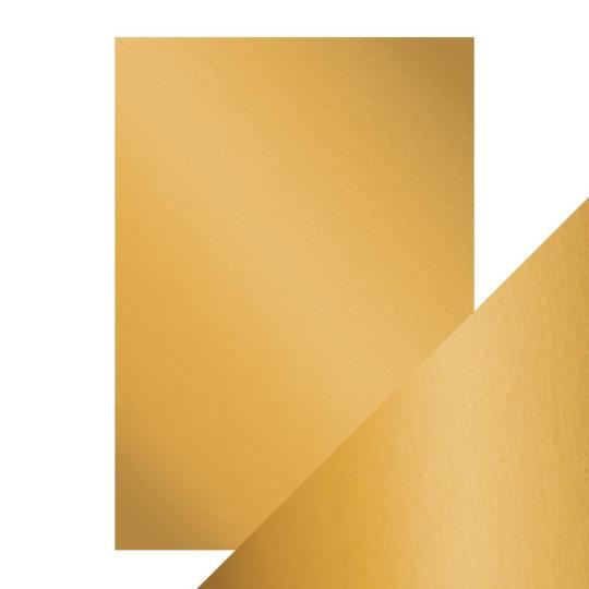 Tonic Studios Satin-Spiegelkarton DIN A4  250g/m²  - 5 Bögen Honey Gold Honey Gold