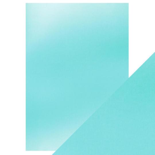 Tonic Studios Satin-Spiegelkarton DIN A4  250g/m²  - 5 Bögen Silky Blau Silky Blau