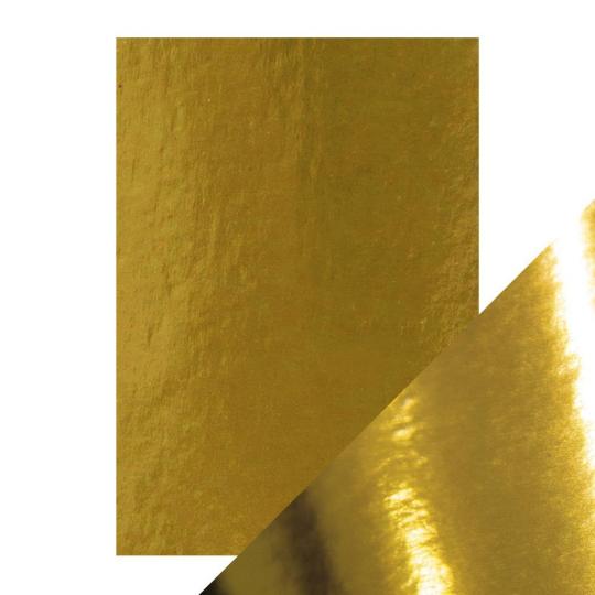 Tonic Studios Spiegelkarton DIN A4  250g/m²  - 5 Bögen Polished Gold Polished Gold