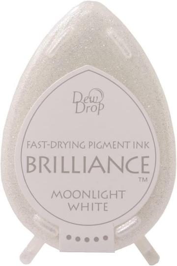 Tsukineko Brilliance Dew Drops Stempelkissen Moonlight White / Weiß Moonlight White / Weiß