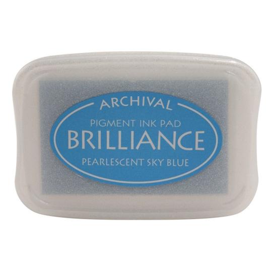 Tsukineko Brilliance Stempelkissen Blue / Perlmutt Himmel-Blau Blue / Perlmutt Himmel-Blau